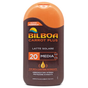 BILBOA Carrot Plus LATTE SOLARE SPF20 MEDIA con beta-carotene potenziato ABBRONZATURA INTENSA 200ml