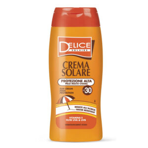 DELICE solaire CREMA SOLARE PROTEZIONE ALTA pelle molto chiara RESISTENTE ALL'ACQUA 250ml