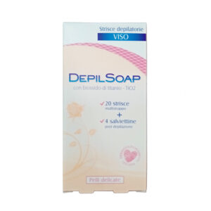 DEPILSOAP strisce depilatorie viso + salviettine post depilazione per pelli delicate
