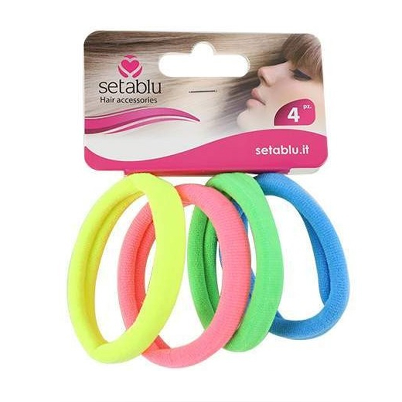Confezione Da 4 Fasce Elastiche Retrò Anni 80/90 - Capi Per Capelli Neon Larghe - Accessori Sportivi Unisex Per Corsa, Ciclismo E Feste Hip Hop