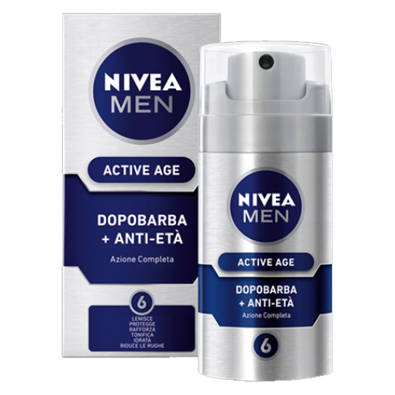 NIVEA MEN ACTIVE AGE dopobarba + anti-età AZIONE COMPLETA 75ml