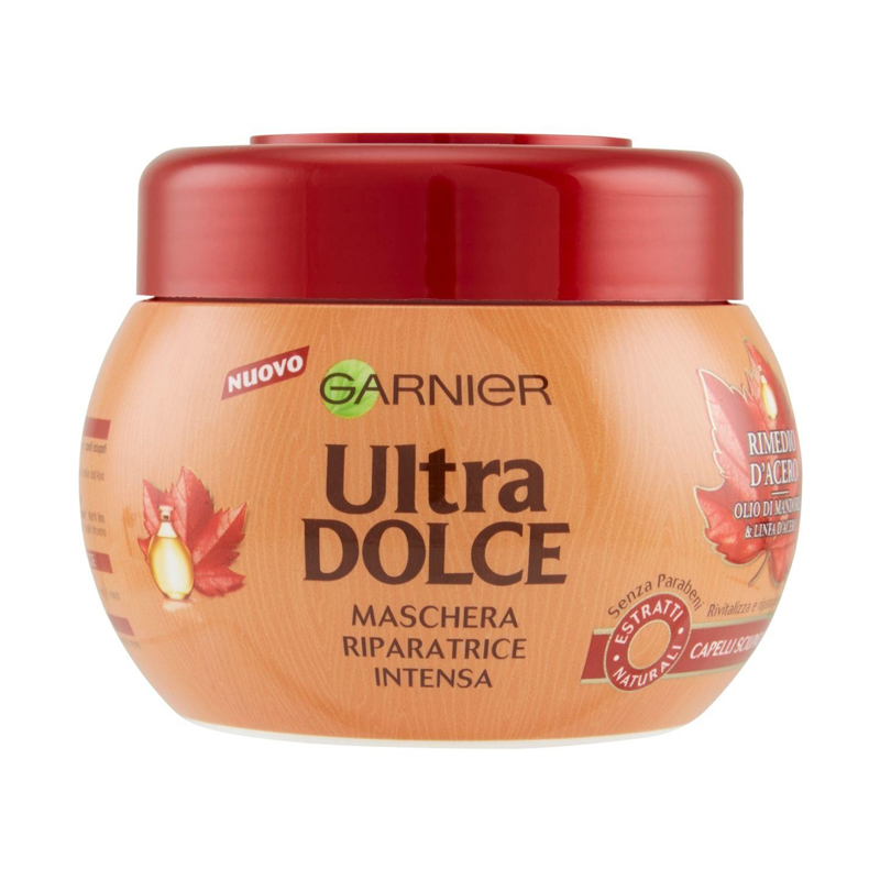 GARNIER ULTRA DOLCE Maschera riparatrice intensa per capelli sciupati e danneggiati 300ml