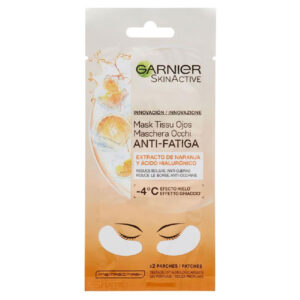 GARNIER skin active MASCHERA OCCHI patch in tessuto ANTI-FATICA succo d'arancia e acido ialuronico 6g