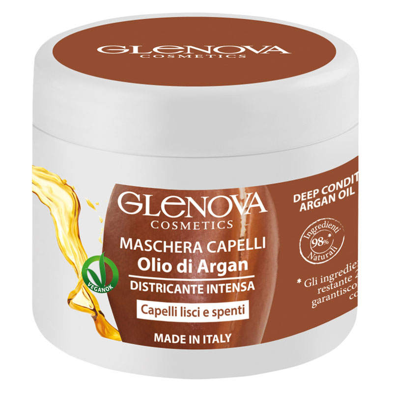 GLENOVA cosmetics MASCHERA CAPELLI olio di argan districante 500ml