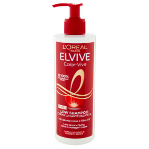 L'OREAL ELVIVE color vive LOW SHAMPOO con peonia rossa e filtro UV per capelli colorati 400ml