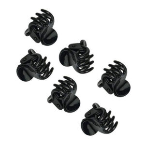 SETABLU pinza polipo mini nera capelli - 6 pezzi