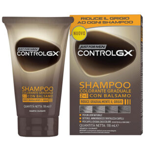 JUST FOR MEN CONTROLGX Shampoo Colorante Graduale 2IN1 con balsamo 118ml
