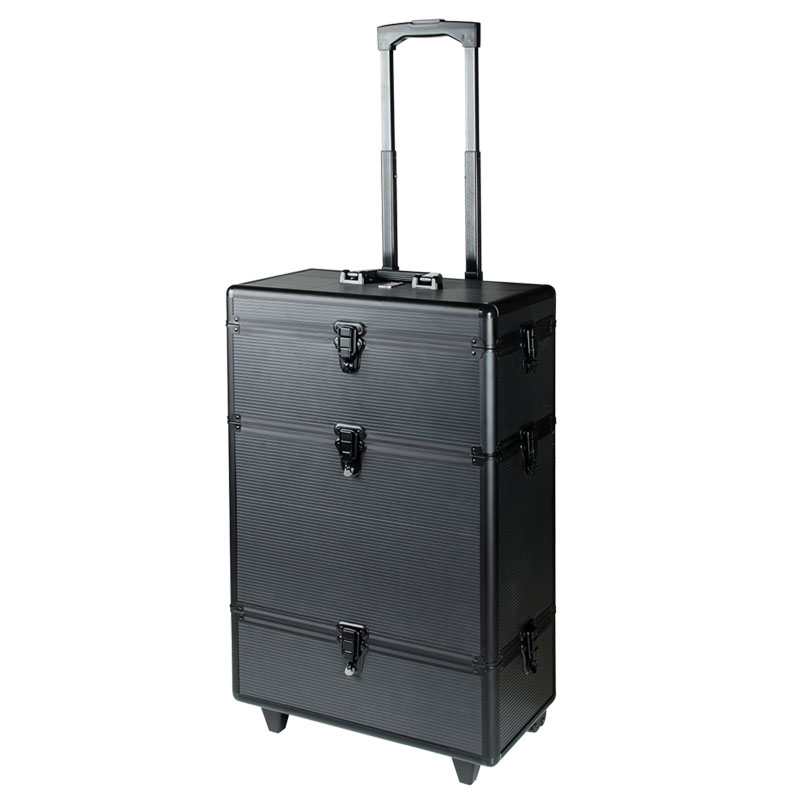 PEGGY SAGE Trolley Valigetta professionale porta trucchi e attrezzatura NERA