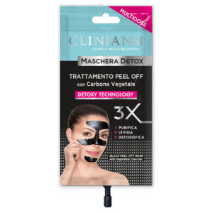 CLINIANS maschera detox TRATTAMENTO PEEL OFF con carbone vegetale 20ml