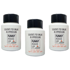 Stock 3pz Funny Make up SOLVENTE PER UNGHIE AD IMMERSIONE 75ml