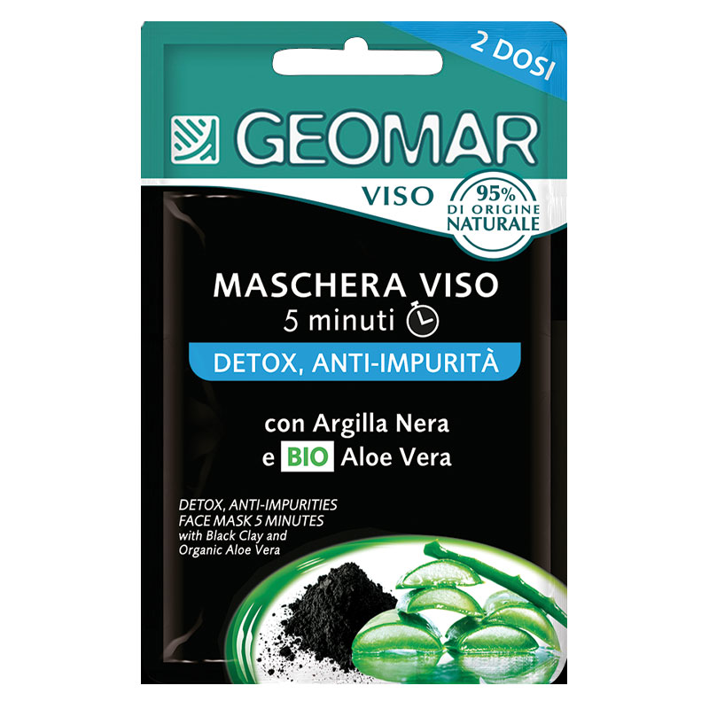 GEOMAR maschera viso detox anti-impurità 5minuti - 2 dosi