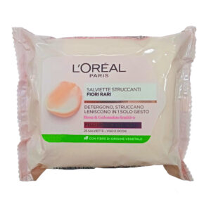 L'OREAL Paris SALVIETTE STRUCCANTI fiori rari per pelli secche e sensibili - 25 pezzi