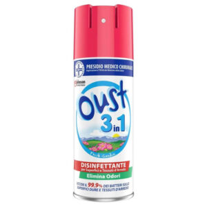OUST 3 in 1 Disinfettante spray elimina odori superfici e tessuti FRESH GARDEN 400ml