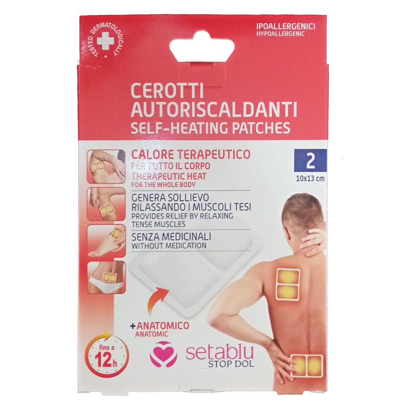 SETABLU CEROTTI AUTORISCALDANTI 12h per dolori articolari 13x10cm - 2pz