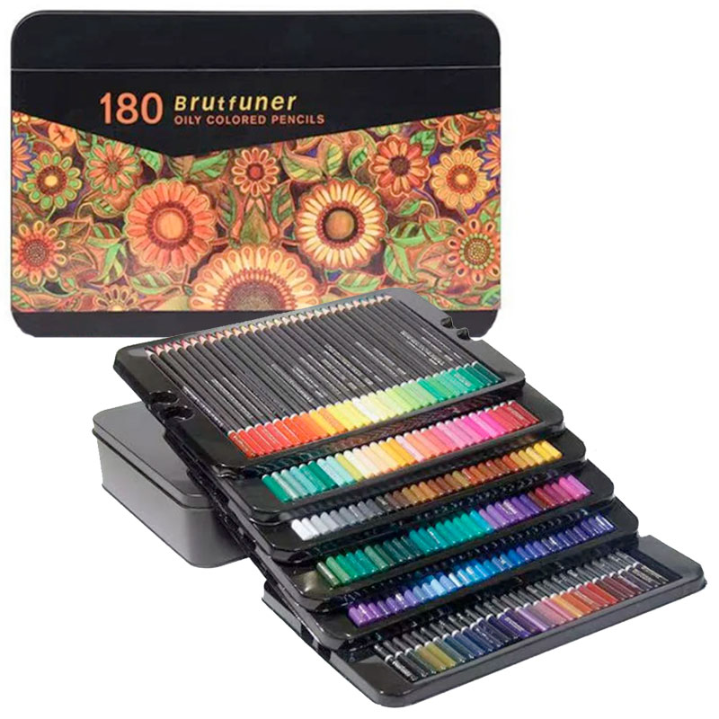 (image for) BRUTFUNER set di matite colorate professionali acquarellabili – 180 pezzi