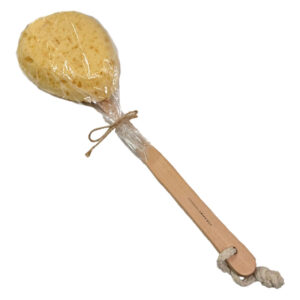 EMANUELA BIFFOLI Spugna da bagno con manico in legno