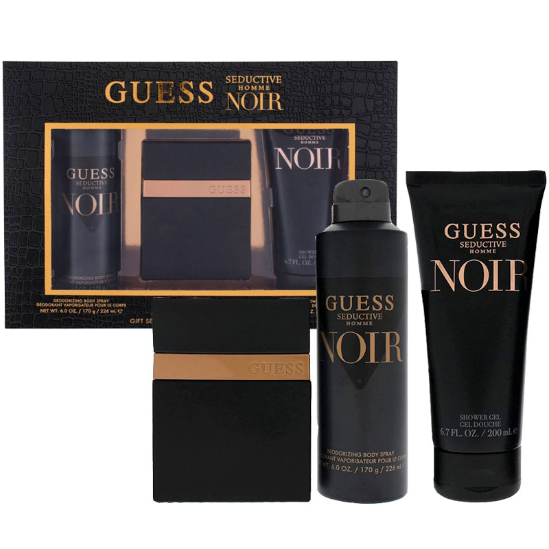 Cofanetto uomo GUESS SEDUCTIVE HOMME NOIR edt 100ml + deo body spray 226ml + shower gel 200ml