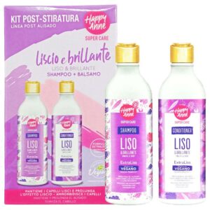 HAPPY ANNE LISCIO & BRILLANTE Kit post-stiratura shampoo + balsamo 340ml