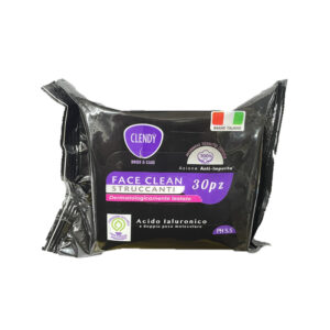 CLENDY Face Clean Struccanti con acido ialuronico - 30 pezzi