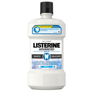LISTERINE Collutorio ADVANCED WHITE gusto delicato menta 500ml
