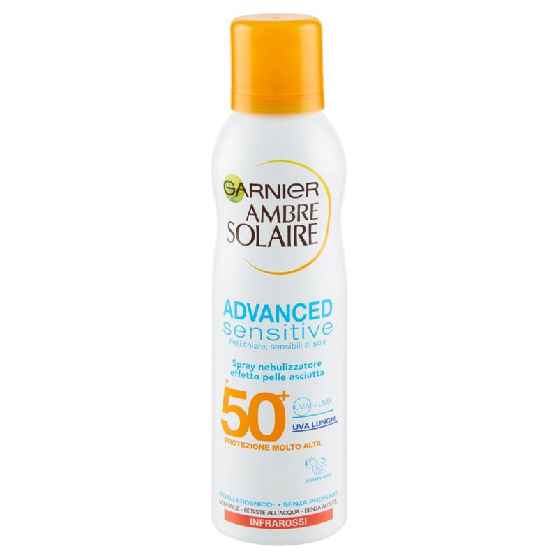GARNIER ambre solaire ADVANCED SENSITIVE KIDS protezione solare 50+ molto alta spray 200ml