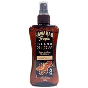 HAWAIIAN tropic ISLAND GLOW PROTECTIVE olio secco abbronzante corpo spray SPF 8 bassa 200ml