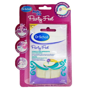 DR. SCHOLL Pedo-Rex Party Feet STRISCE PER INFRADITO in gel trasparente - 2 paia