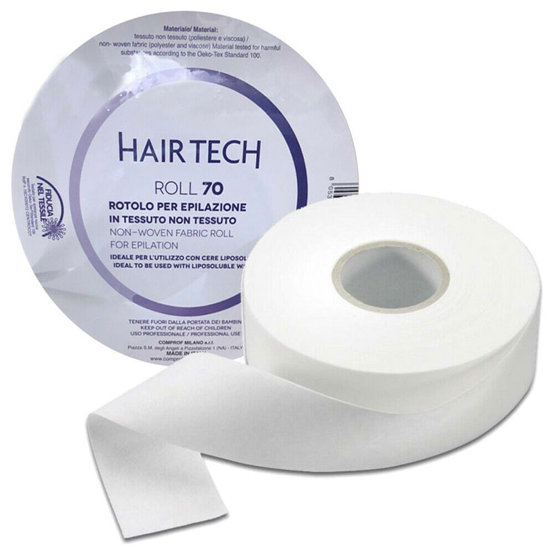 HAIRTECH rotolo epilazione in TNT ideale per cera liposolubile 70mt - 6 pezzi