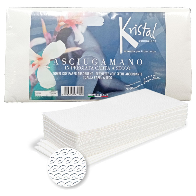 KRISTAL asciugamani in carta a secco 35 x 66 cm - 60 pezzi - Profumeria  Online