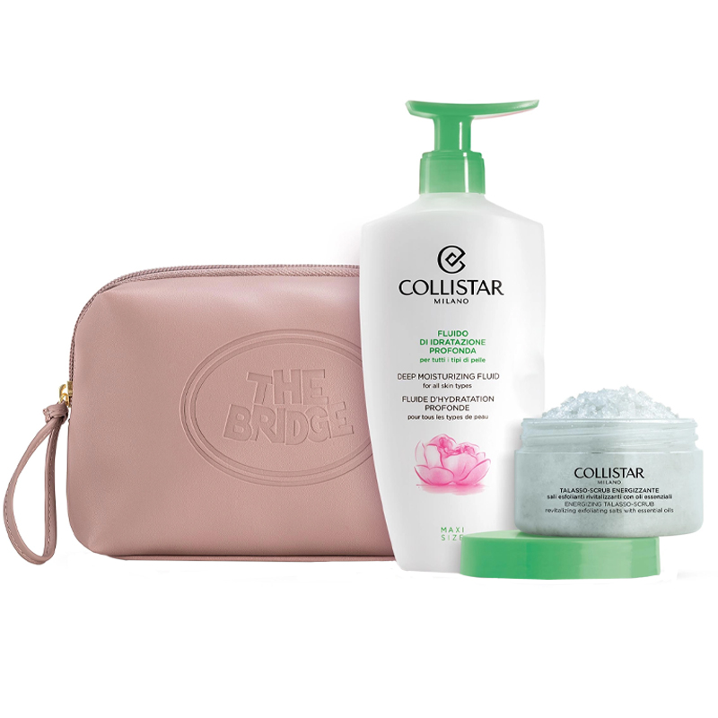 Cofanetto donna COLLISTAR THE BRIDGE fluido di idratazione profonda 400ml + talasso-scrub energizzante 150gr + beauty bag - immagine 2