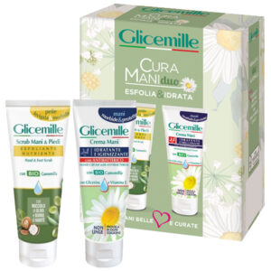 Cofanetto GLICEMILLE CURA MANI duo esfolia & idrata Scrub Esfoliante Mani&Piedi 100ml + Crema Mani 100ml