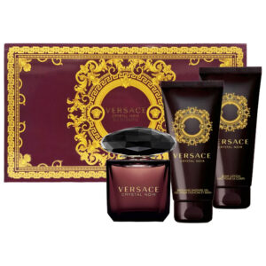 Cofanetto donna VERSACE CRYSTAL NOIR edt 90ml + bath & shower gel 100ml + body lotion 100ml + soft make up case