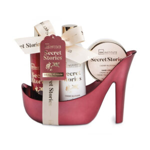 Cofanetto donna SET IDC INSTITUTE SECRET STORIES CHERRY BLOSSOM gel doccia + lozione corpo + crema mani