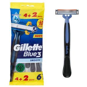GILLETTE BLUE III SMOOTH Rasoio usa e getta tre lame - 6 pezzi