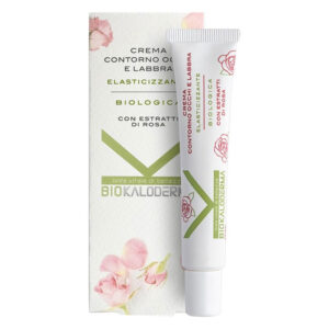 BIOKALODERMA Crema contorno occhi e labbra elasticizzante biologica con estratti di rosa 15ml
