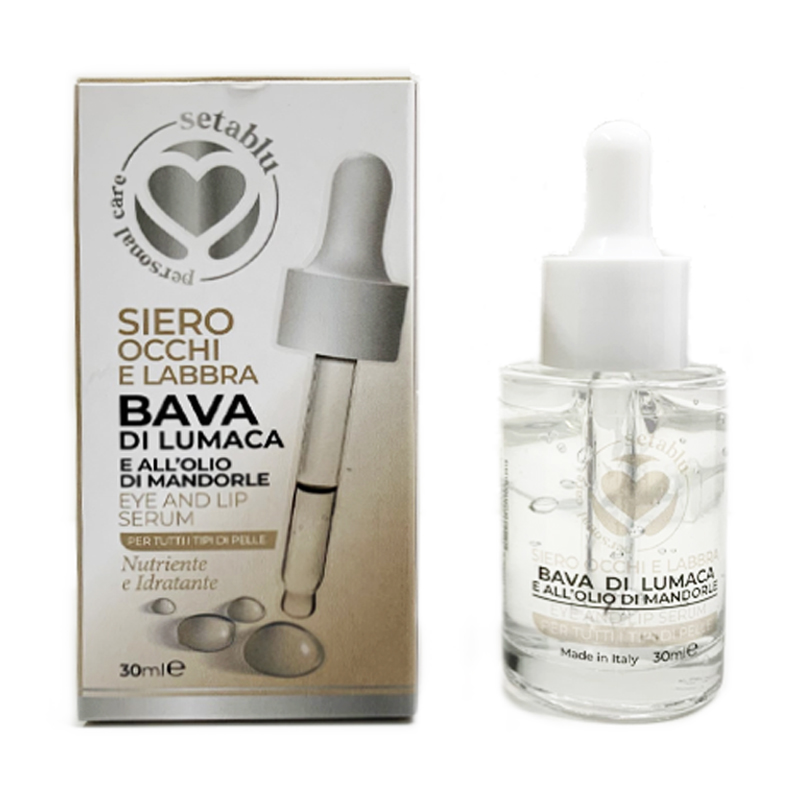SETABLU Siero occhi e labbra Bava di Lumaca e Olio di Mandorle nutriente idratante 30ml