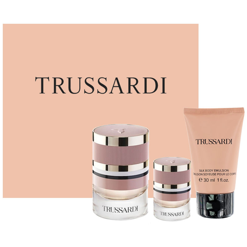 Cofanetto donna TRUSSARDI edp 30ml + silk body emulsion 75ml + miniatura edp 7ml