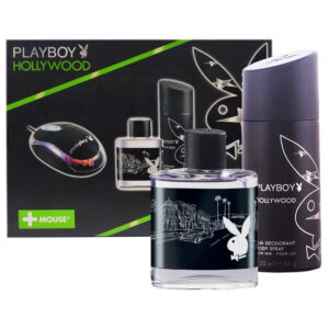 Cofanetto uomo PLAYBOY HOLLYWOOD edt 50ml + deo spray 150ml + mouse
