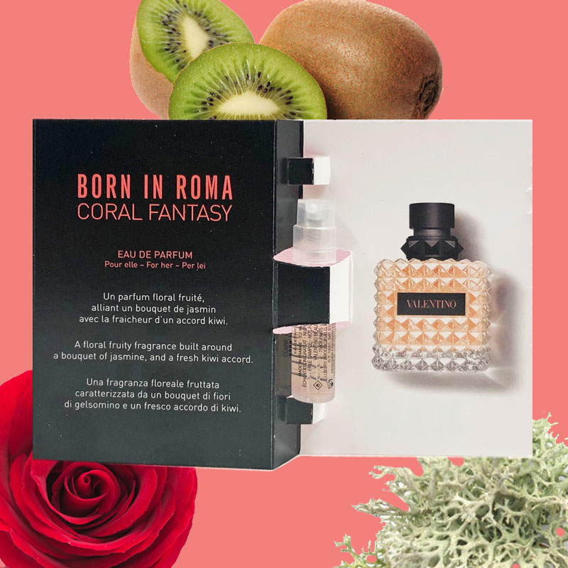 Campioncini VALENTINO BORN IN ROMA CORAL FANTASY edp donna 1,2ml - 6 pezzi - immagine 2