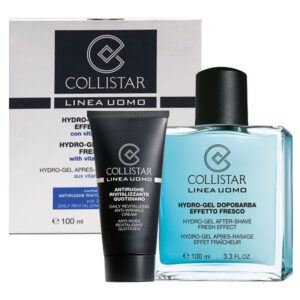 COLLISTAR LINEA UOMO HYDRO-GEL Dopobarba effetto fresco 100ml + antirughe rivitalizzante quotidiano 30ml