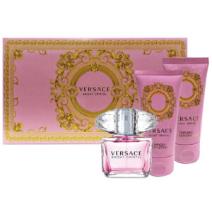 Cofanetto donna VERSACE BRIGHT CRYSTAL edt 90ml + bath & shower gel 100ml + body lotion 100ml + soft make up case