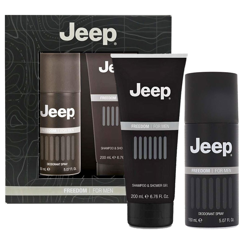 Cofanetto uomo JEEP FREEDOM deodorante spray 150ml + shampoo & shower gel 200ml