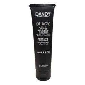 DANDY BLACK GEL per barba e capelli grigi con Estratto biologico di Petali di Papavero 150ml