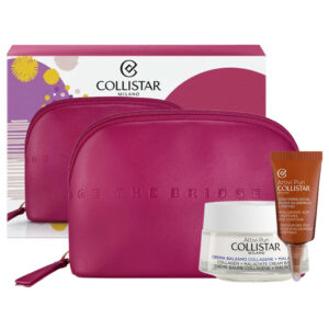 Cofanetto donna COLLISTAR THE BRIDGE crema balsamo viso 50ml + contorno occhi acido 5ml + pochette