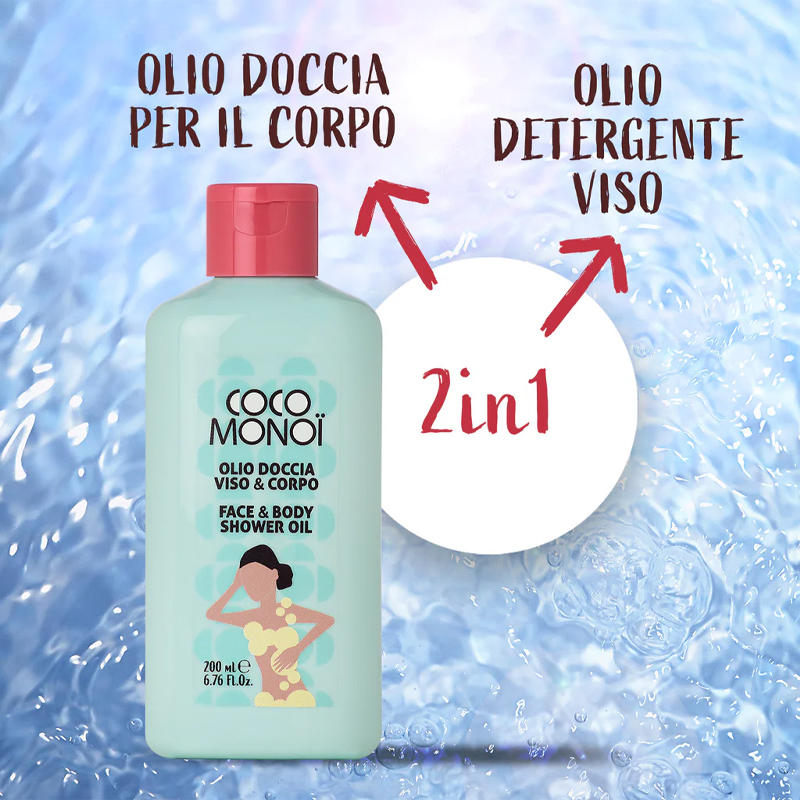 COCO MONOÏ Olio doccia Viso & Corpo Cocco e acido laurico 200ml - immagine 2
