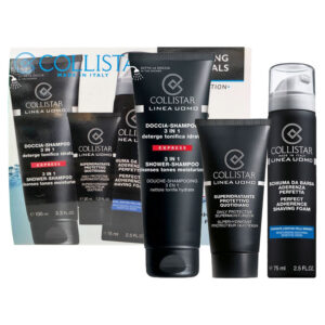 Cofanetto uomo COLLISTAR LINEA UOMO doccia shampoo 100ml + schiuma da barba 75ml + superidratante quotidiano 30ml