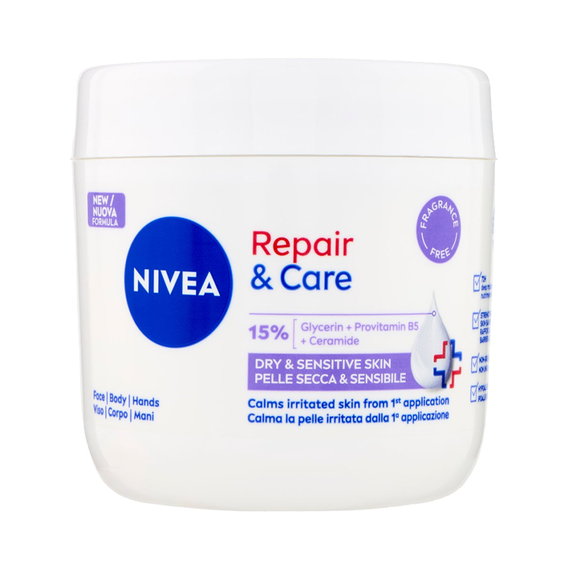 NIVEA REPAIR & CARE Crema corpo pelle secca o sensibile 400ml
