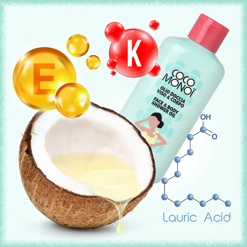 COCO MONOÏ Olio doccia Viso & Corpo Cocco e acido laurico 200ml - immagine 3