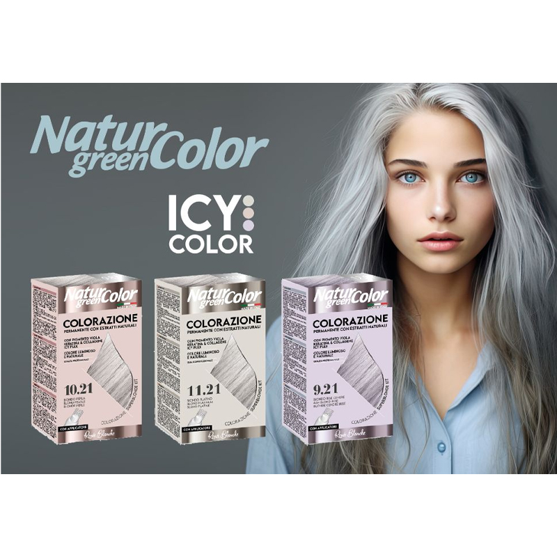 RENEE BLANCHE NATURAL GREEN COLOR ICY Colorazione permanente capelli con estratti naturali - immagine 2