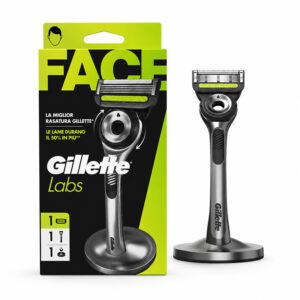 GILLETTE LABS SILVER Rasoio 5 lame con barra esfoliante + base